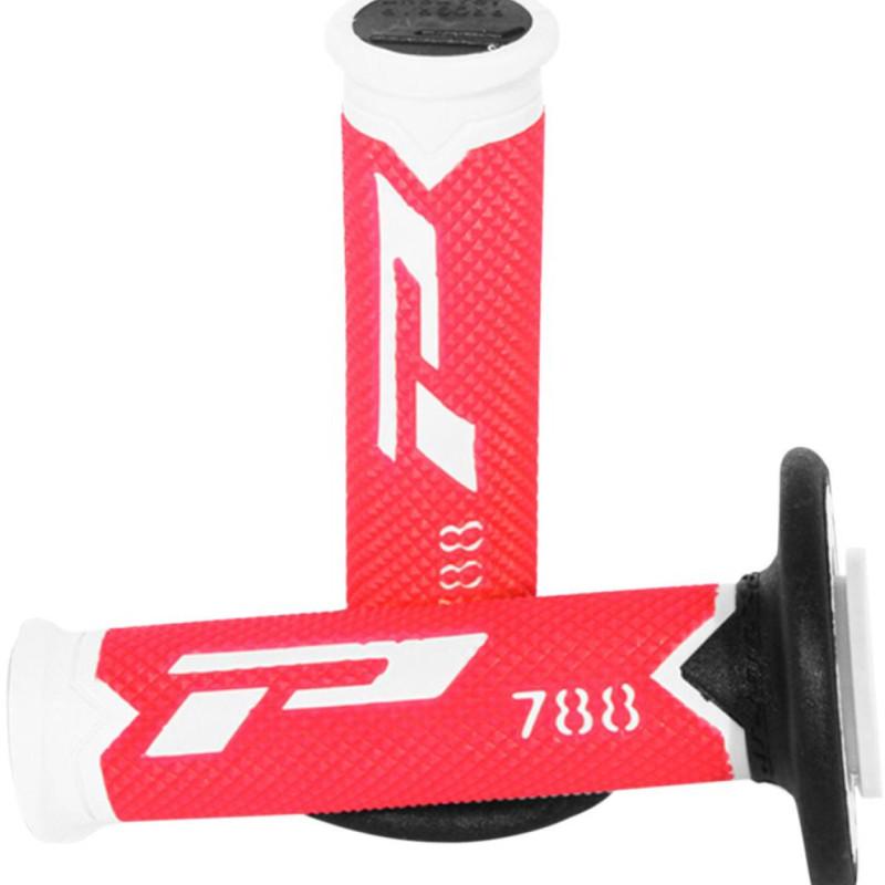 Punhos Pro Grip 788 Triple Density Branco / Vermelho