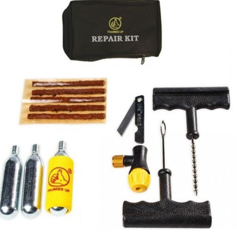 Kit De Reparação De Pneus Tubeless Co2 Com Bolsa