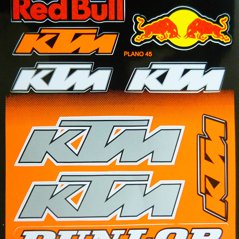 Folha Autocolantes Ktm Red Bull A4