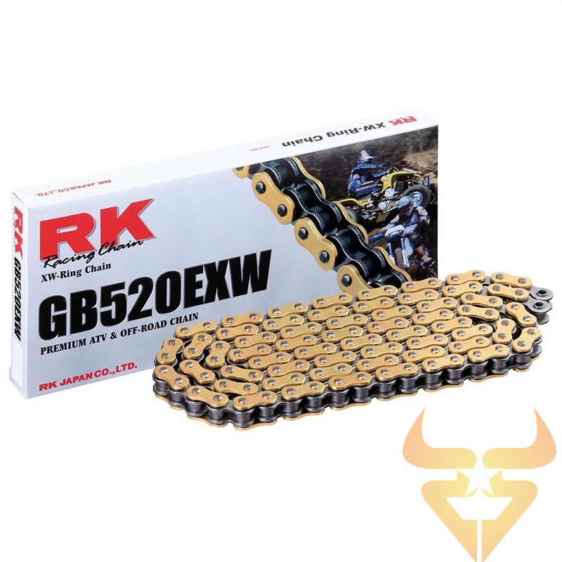 Corrente Rk GB 520 Exw com Xw-rings Dourada