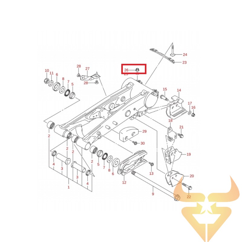 Porca Para Aperto Escora 09159-08067 Suzuki Ltr 450