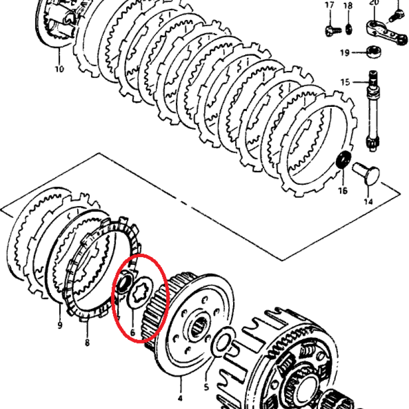 Anilha da Embraiagem 09167-22020 Original Suzuki Lt 500