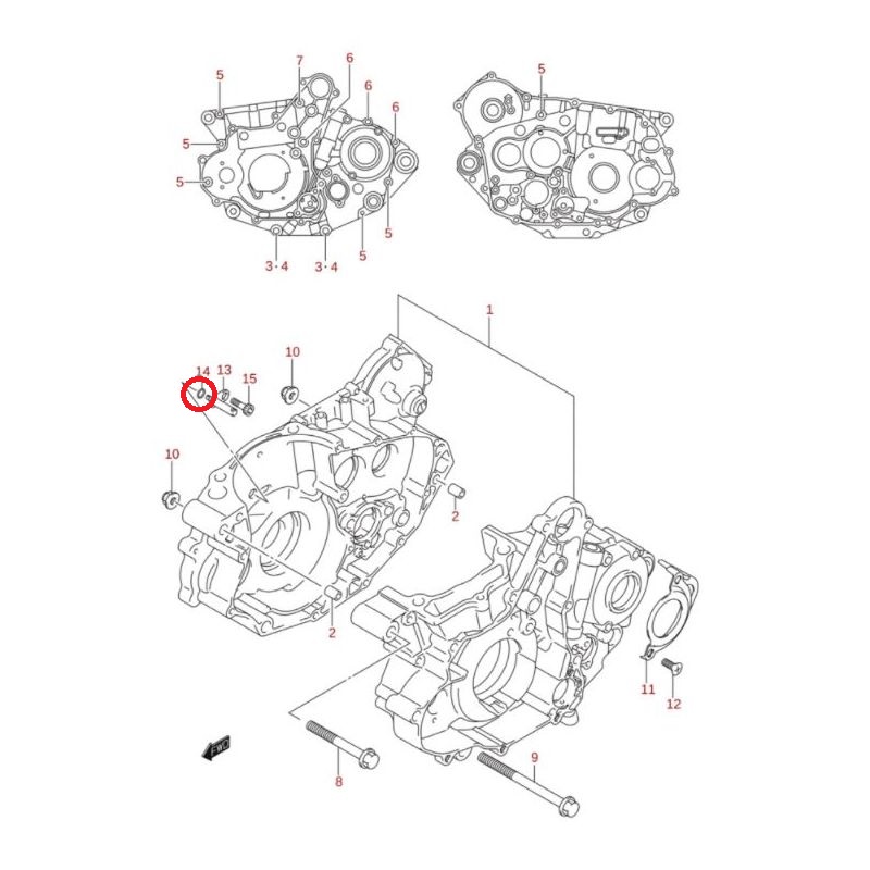 O-Ring / Junta Tórica 09280-04004 Carter Suzuki Ltr 450