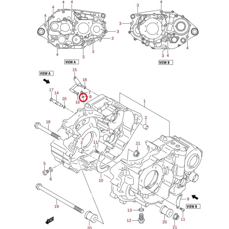 O-Ring / Junta Tórica 09280-04004 Carter Suzuki Ltz 400