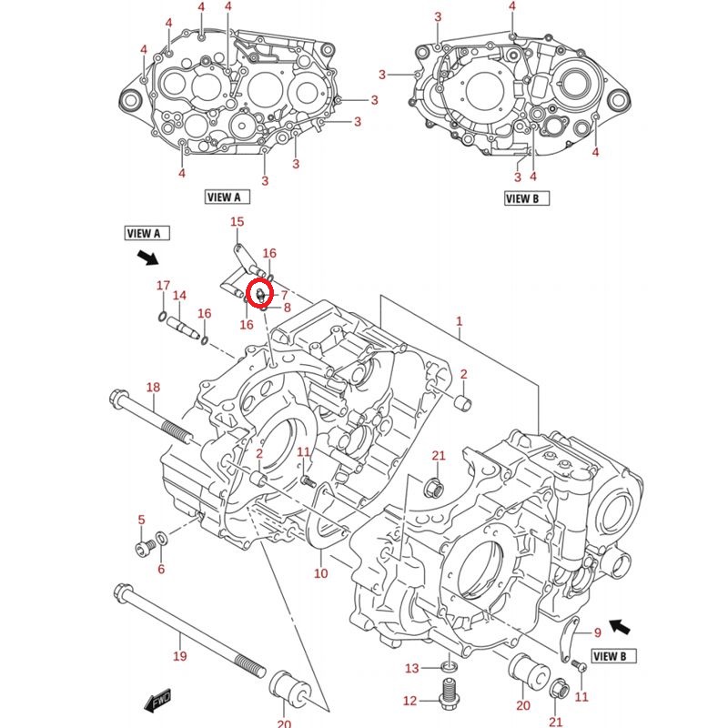 Surtidor Oleo do cárter  09493-28010 Suzuki Ltz 400