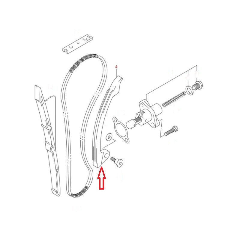 Guia corrente distribuição 12811-45G01 Suzuki Ltr 450