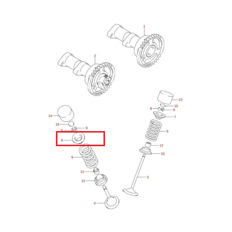 Chapeu De Valvula Escape Original 12931-35G00 Suzuki Ltr 450