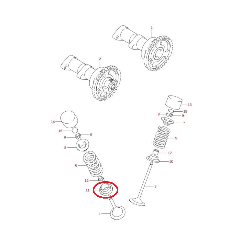 Assento Mola Escape 12933-35G10 Suzuki Ltr 450