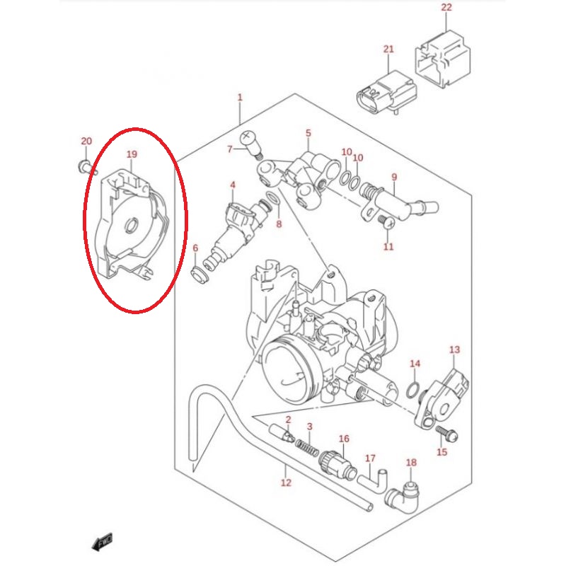 Tampa de Injeção 13484-45G00 Suzuki Ltr 450