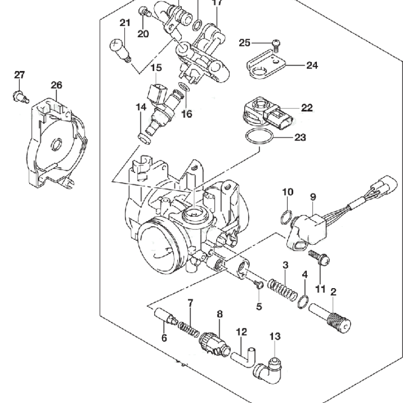 Parafuso da mangueira de combustível original 13601-45G00 Suzuki Ltz 400 K9