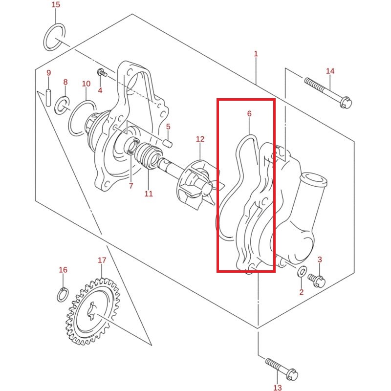 Vedante Bomba Agua 17418-07G00 Suzuki Ltz 400