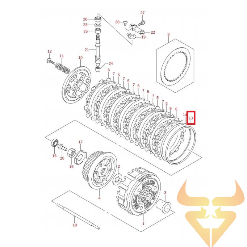 Anilha de Embraiagem Original 21471-35G00 Suzuki Ltr 450