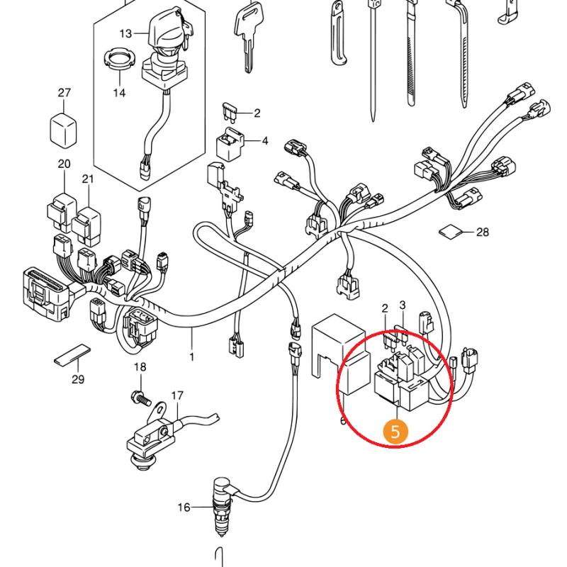 Suporte De Fusíveis 36742-45g00 - Suzuki Ltr 450 