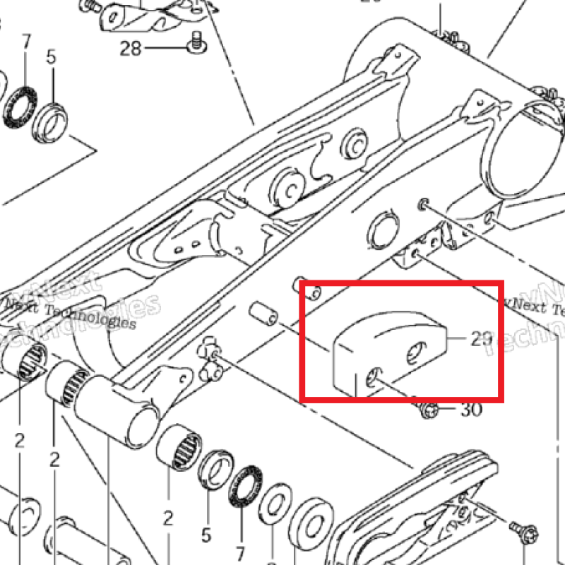 Patim de Corrente 61274-45G01 Original Suzuki Ltr 450