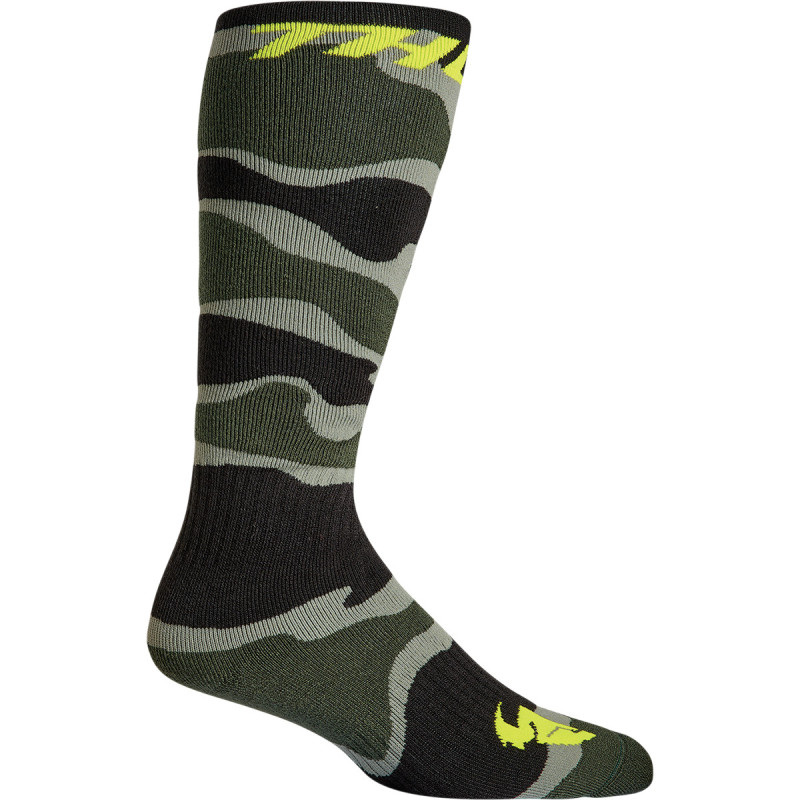 Meias Thor Mx Solid Camo / Green / Acid