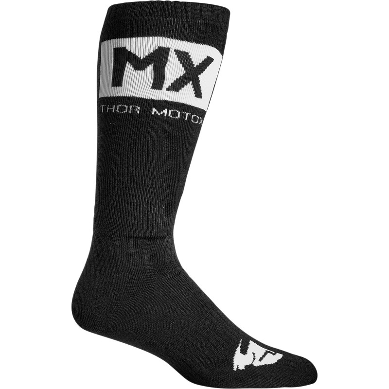 Meias Thor Mx Solid Black / White