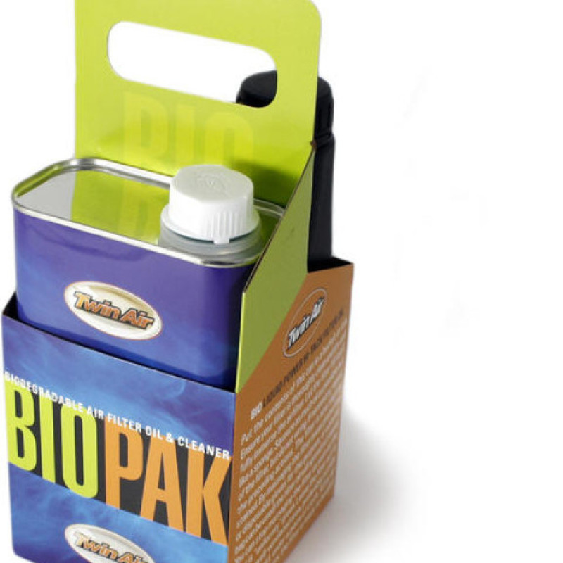 Kit Oleo De Filtro Ar Bio + Liquido De Limpeza Bio Twin Air