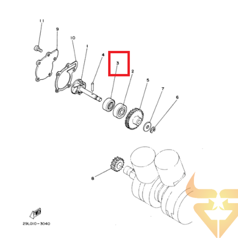 Vedante Bomba Agua Original 36F-12450-00-00 Yamaha Banshee 350